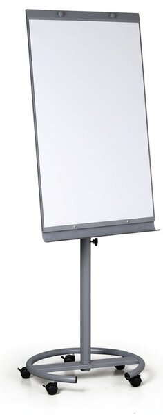 Mobilný flipchart tabuľa ROUND BW, magnetický