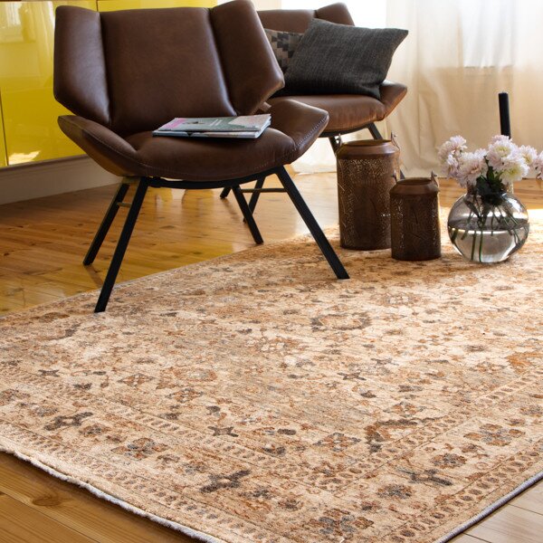Obsession , Kusový koberec Laos 465 Beige, 40x60, béžová, chodba / predsieň