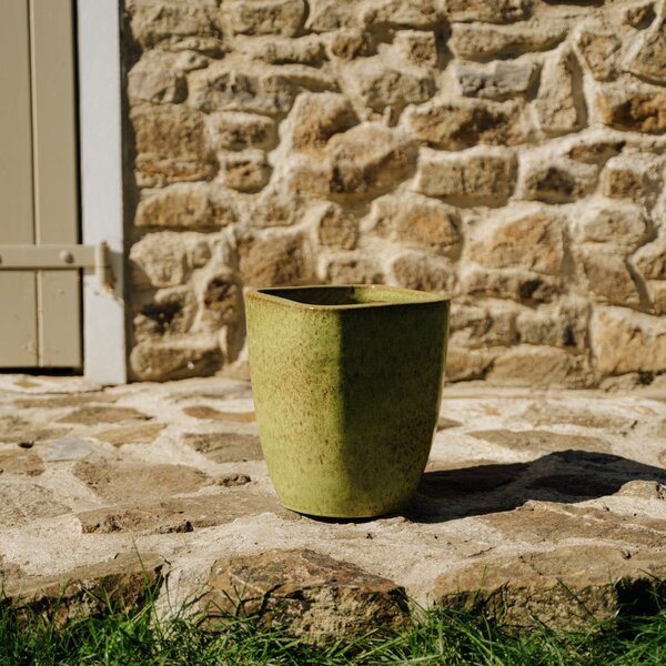 Keramický kvetináč VAUBAN - Jesenná Zelená S (18 cm x 21 cm)