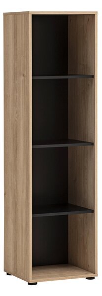 REGÁL NA ŠANÓNY, čierna, farba duba, 44,8/163,6/41 cm MID.YOU - Online Only kancelárie, Online Only