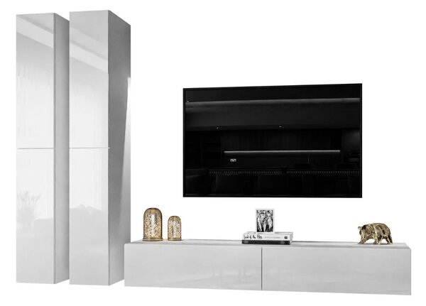 OBÝVACIA STENA ELEGANTE ART 2 BIELY LESK LED
