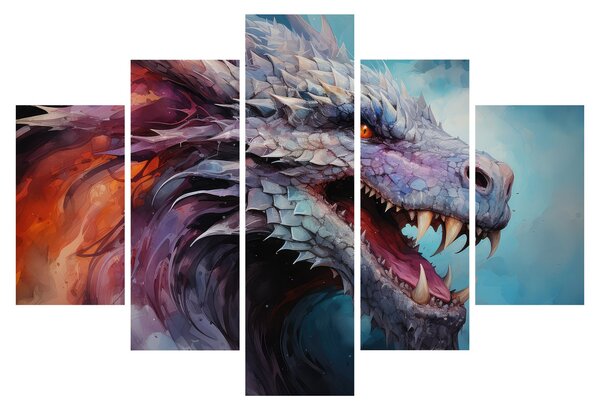 Obraz - Ilustrácia draka (150x105 cm)