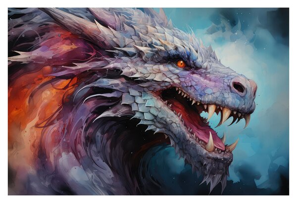 Obraz - Ilustrácia draka (90x60 cm)