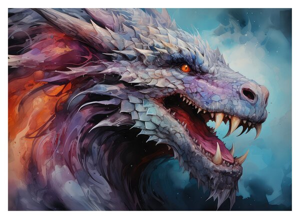 Obraz - Ilustrácia draka (70x50 cm)