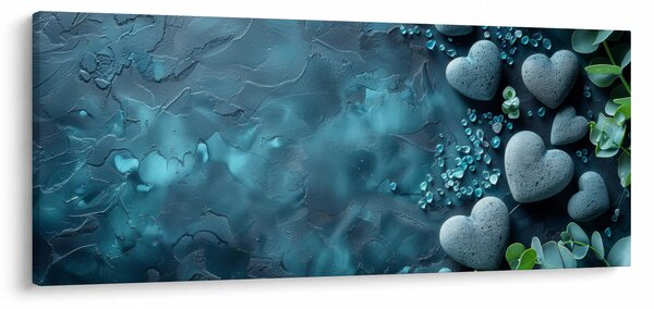 Obraz - Kamene tvaru srdca (120x50 cm)