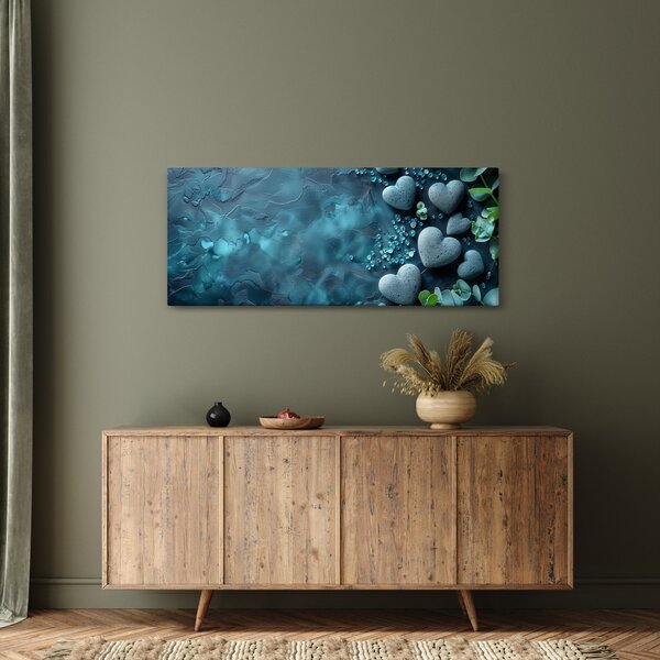 Obraz - Kamene tvaru srdca (120x50 cm)