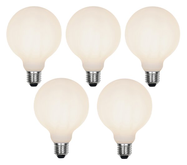 Sada 5 E27 3-stupňových stmievateľných LED žiaroviek G95 matné 5W 550 lm 2700K