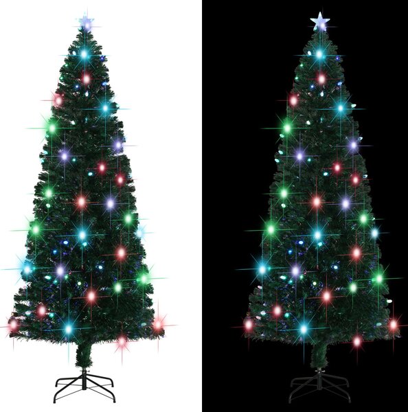 Umelý vianočný stromček, podstavec a LED 240 cm, optické vlákno