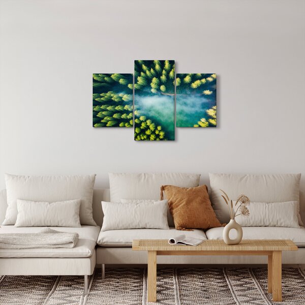 Obraz - Hmlou zahalený les (90x60 cm)