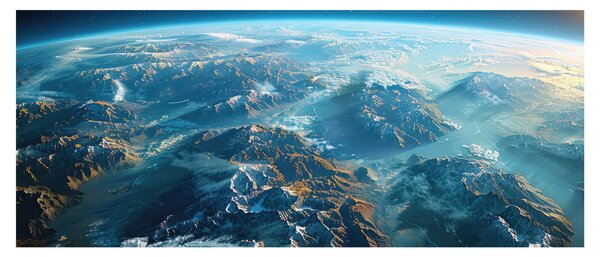 Obraz - Pohľad z vesmíru (120x50 cm)