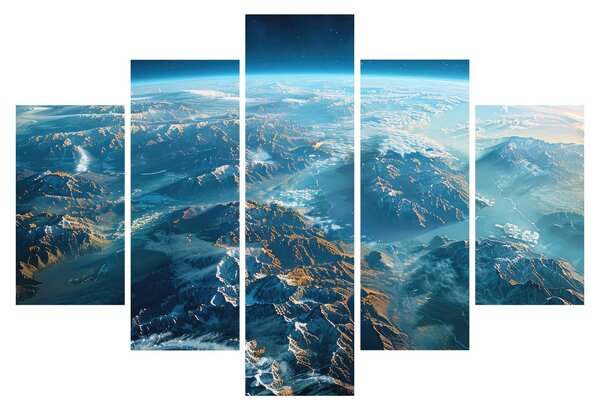 Obraz - Pohľad z vesmíru (150x105 cm)