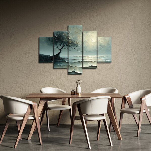 Obraz - Olejomaľba stromu s oceánom (150x105 cm)