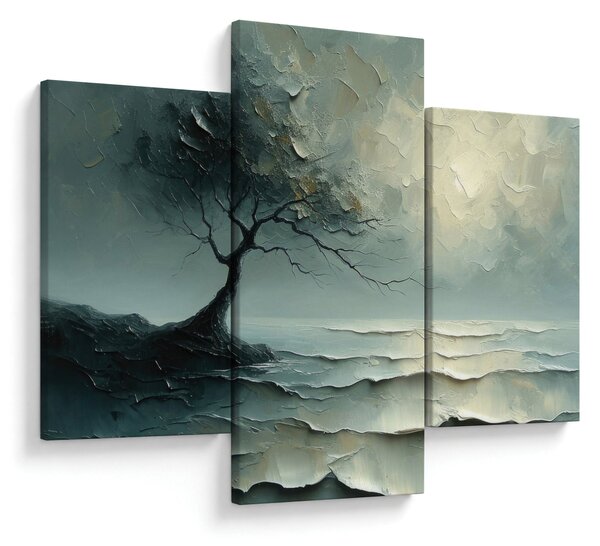Obraz - Olejomaľba stromu s oceánom (90x60 cm)
