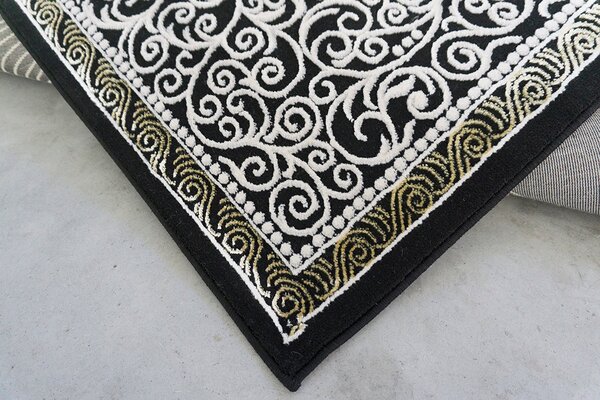 Berfin Dywany , Kusový koberec Elite 3935 Black Gold, 80x150, čierna, kancelária