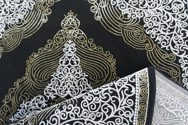 Berfin Dywany , Kusový koberec Elite 3935 Black Gold, 80x150, čierna, kancelária