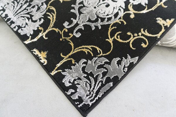 Berfin Dywany, Kusový koberec Elite 23282 Black Gold, 120x180, čiernobiela, obývacia izba
