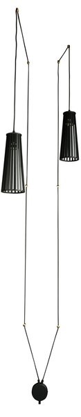 Nowodvorski DOVER BLACK II 9263 | drevená dvojitá lampa