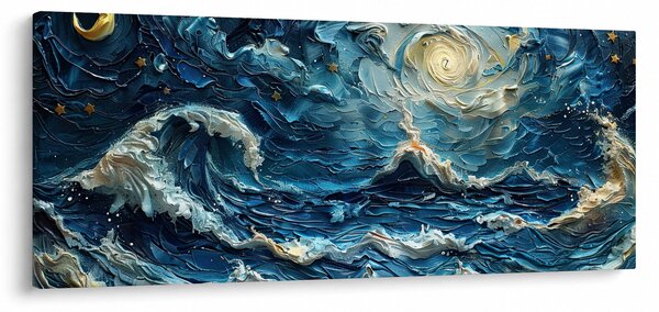 Obraz - Maľba oblohy a mora (120x50 cm)