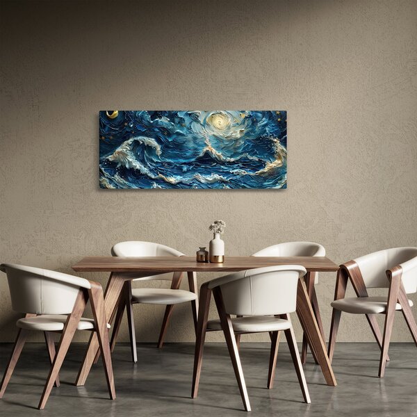 Obraz - Maľba oblohy a mora (120x50 cm)