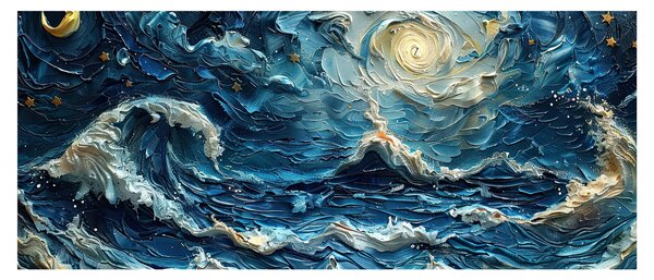 Obraz - Maľba oblohy a mora (120x50 cm)