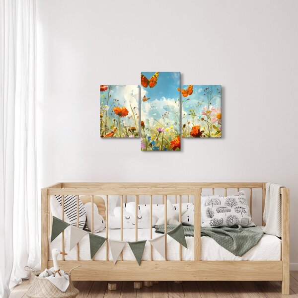 Obraz - Motýle na letnej lúke (90x60 cm)