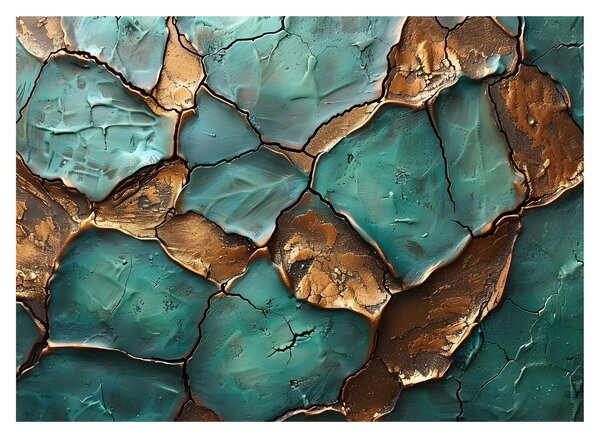 Obraz - Zeleno-zlatá maľba (70x50 cm)