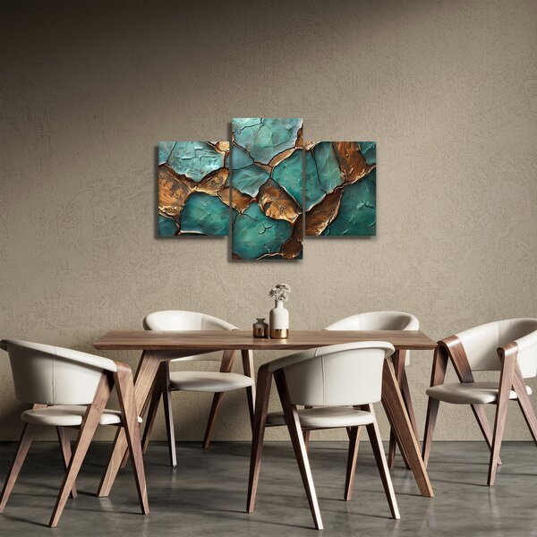 Obraz - Zeleno-zlatá maľba (90x60 cm)