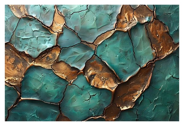 Obraz - Zeleno-zlatá maľba (90x60 cm)