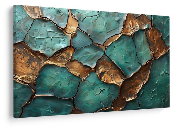 Obraz - Zeleno-zlatá maľba (90x60 cm)