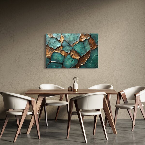 Obraz - Zeleno-zlatá maľba (90x60 cm)