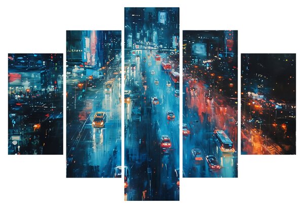Obraz - Veľkomesto, olejomaľba (150x105 cm)