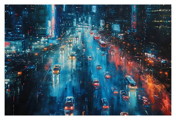 Obraz - Veľkomesto, olejomaľba (90x60 cm)
