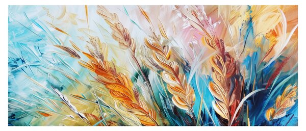 Obraz - Pšenica, abstrakcia (120x50 cm)