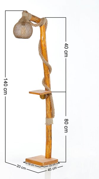 Opviq Stojacia lampa Arbor I 140 cm hnedá