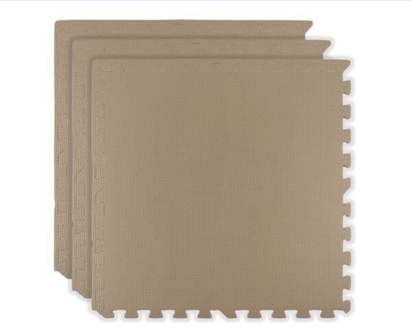 Vulpi Penová podložka na hranie Puzzle XXL 180x180 cm Béžová
