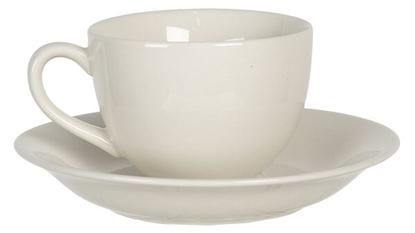 Keramický šálka s tanierikom Dearly Christmas - Ø 15 * 7 cm / 0.2L - Clayre & Eef