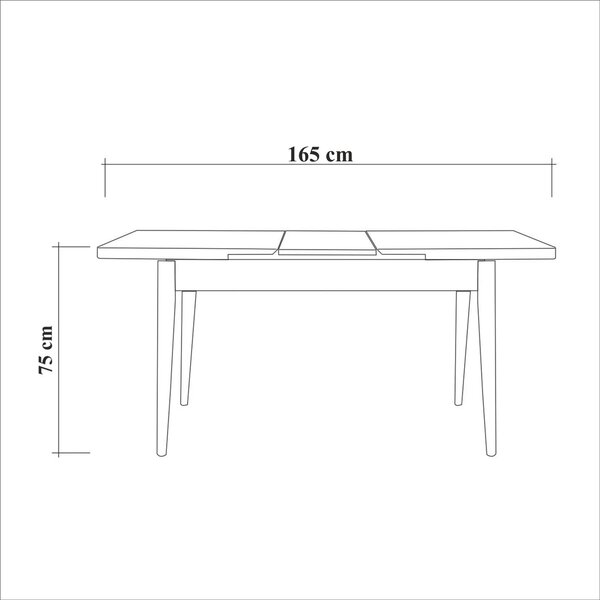 Hanah Home Jedálenský set Vina 5D orech/antracit