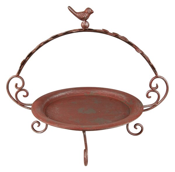 Červeno-zelený kovový stojan na kvety - 35*27*30 cm - Clayre & Eef