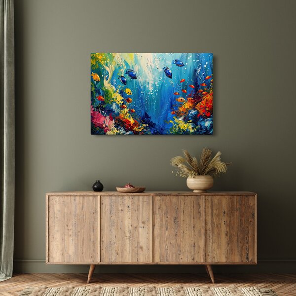 Obraz - Maľba podmorského sveta (90x60 cm)