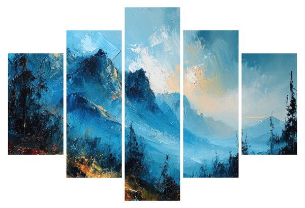 Obraz - Maľba hôr (150x105 cm)