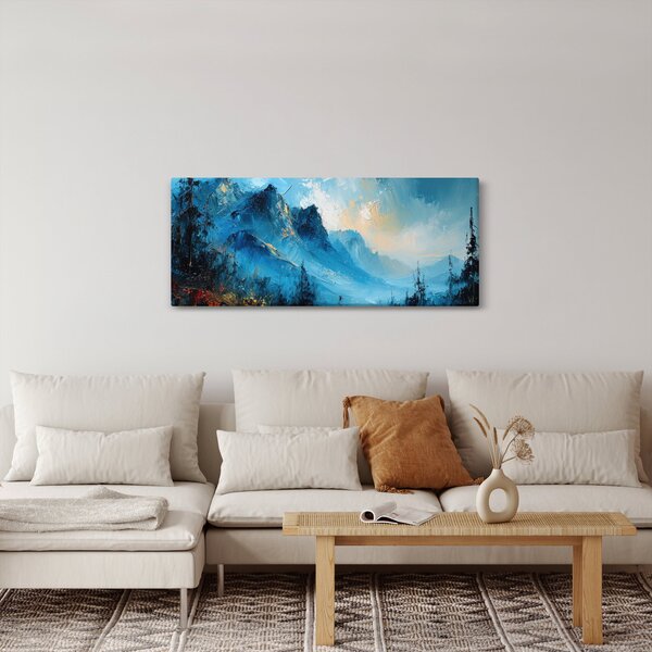 Obraz - Maľba hôr (120x50 cm)