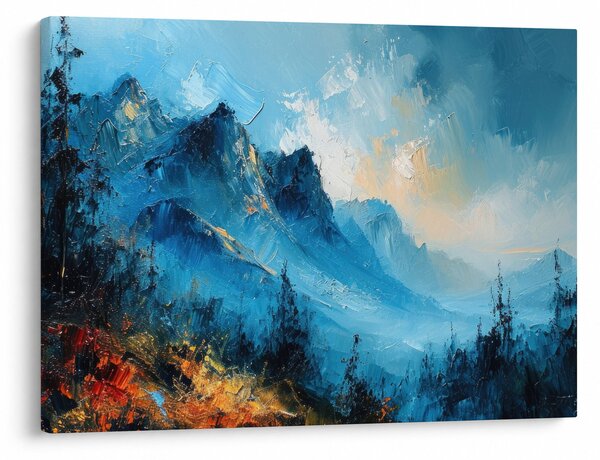 Obraz - Maľba hôr (70x50 cm)