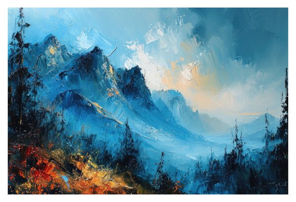 Obraz - Maľba hôr (90x60 cm)