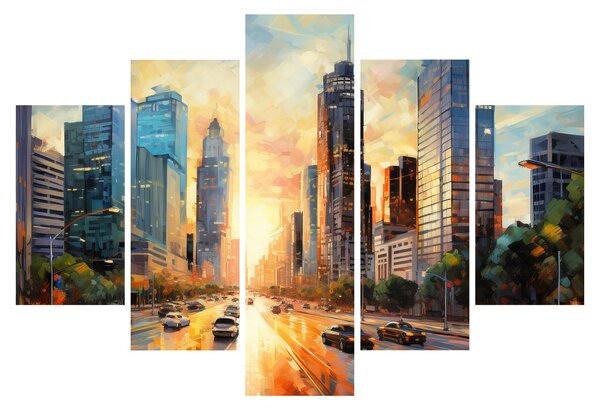 Obraz - Maľba mesta (150x105 cm)