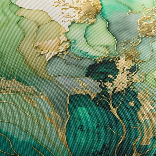 Obraz - Zelená abstrakcia (120x50 cm)