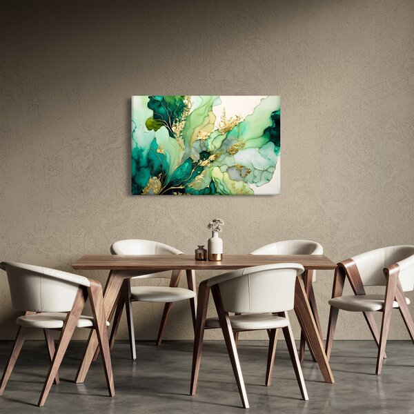 Obraz - Zelená abstrakcia (90x60 cm)