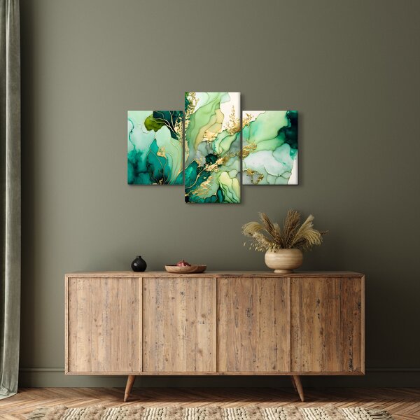 Obraz - Zelená abstrakcia (90x60 cm)