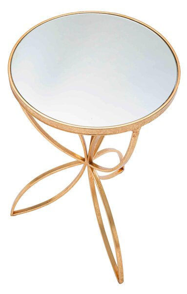 KONFERENČNÝ STOLÍK, biela, zlatá, kov, sklo, 35/35/60 cm - Stolíky do obývačky, Online Only