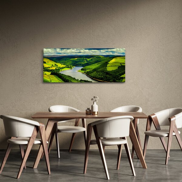 Obraz - Zelená krajina (120x50 cm)