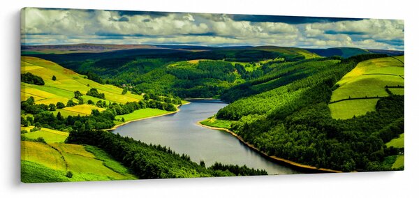 Obraz - Zelená krajina (120x50 cm)